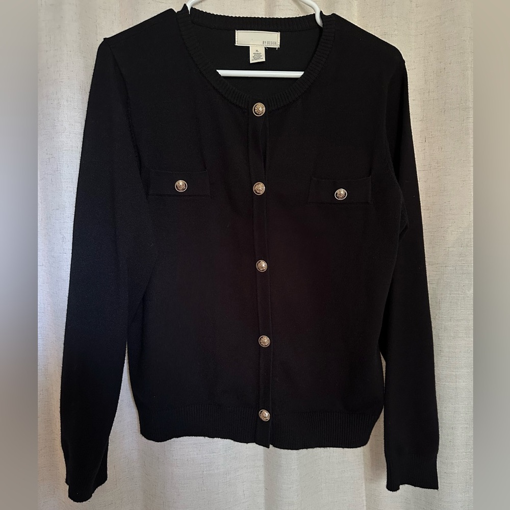Black Cardigan Sweater